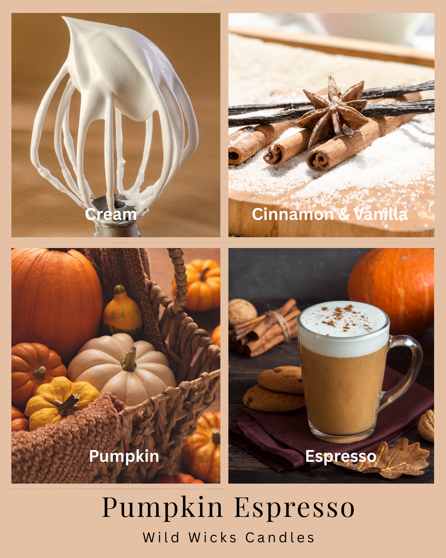Pumpkin Espresso  - Soy Candle - 2 oz.
