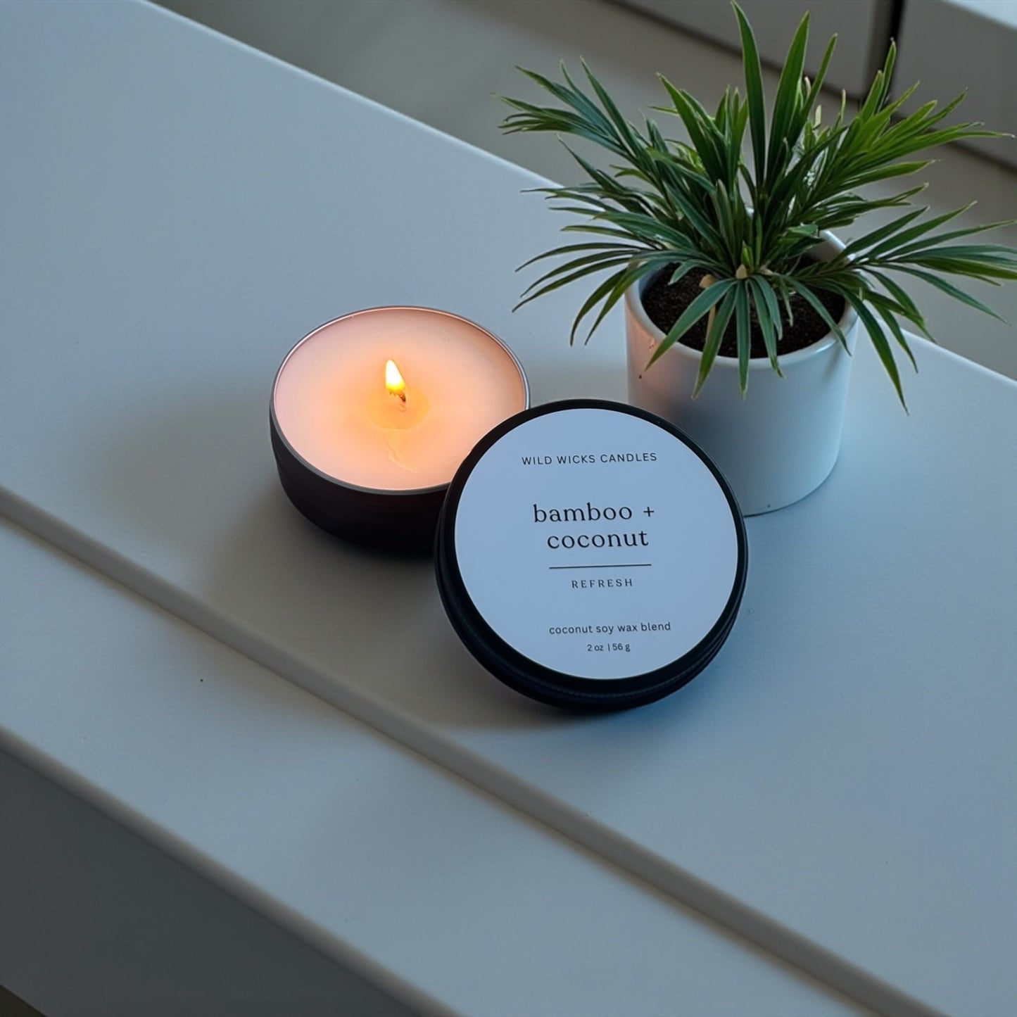 Bamboo + Coconut 2 oz. Candle