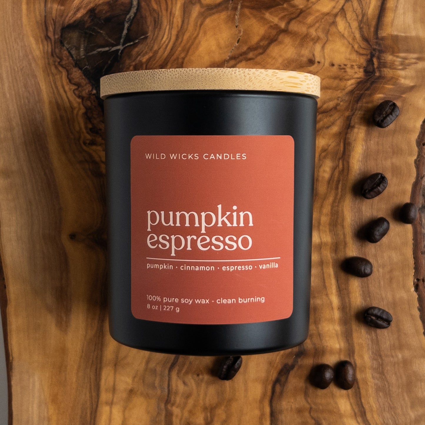 Pumpkin Espresso- Soy Candle - 8 oz.