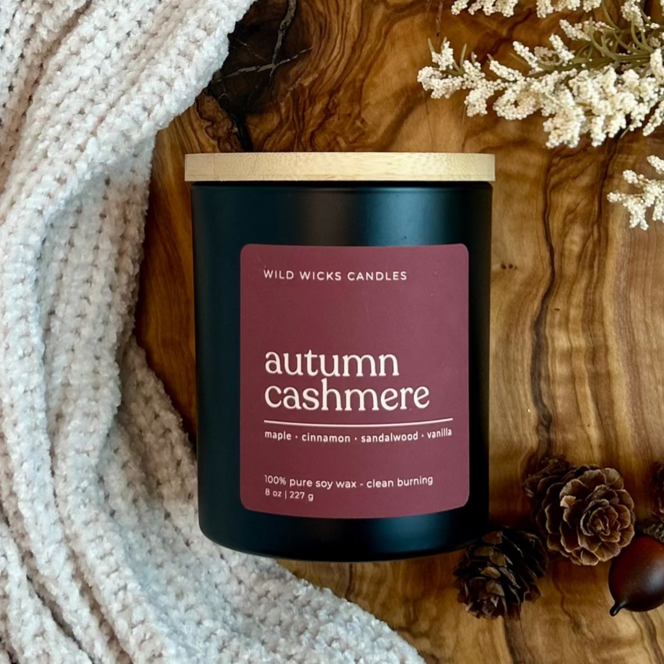 Autumn Cashmere  - Soy Candle - 8 oz.