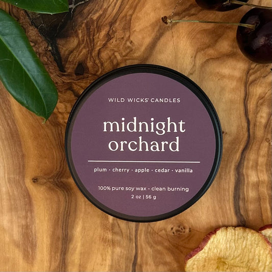Midnight Orchard  - Soy Candle - 2 oz.