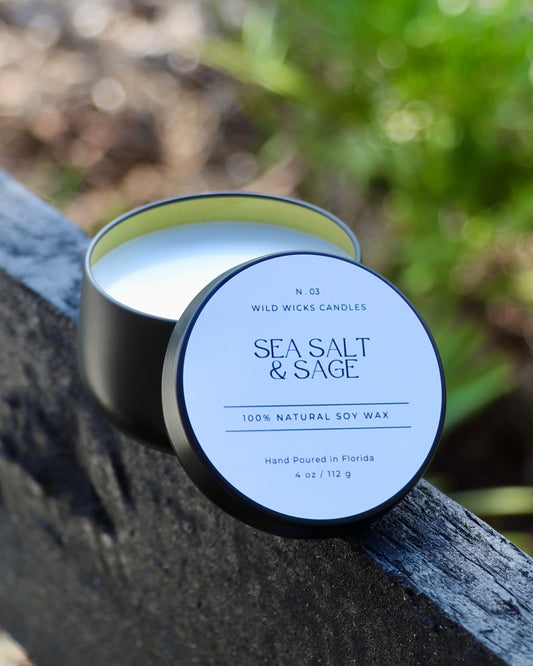 Sea Salt & Sage - Soy Candle - 4 oz.