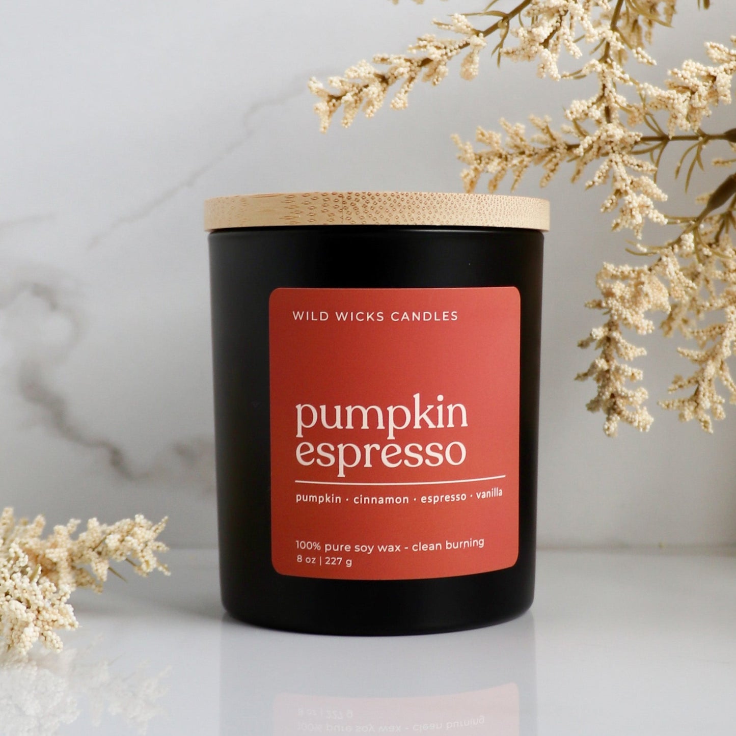 Pumpkin Espresso- Soy Candle - 8 oz.