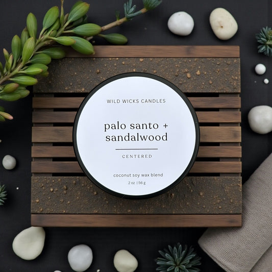 Palo Santo + Sandalwood 2 oz. Candle