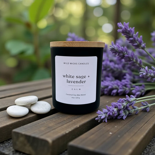White Sage + Lavender 8 oz. Candle