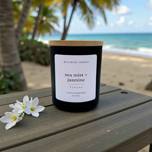 Sea Mist + Jasmine 8 oz. Candle
