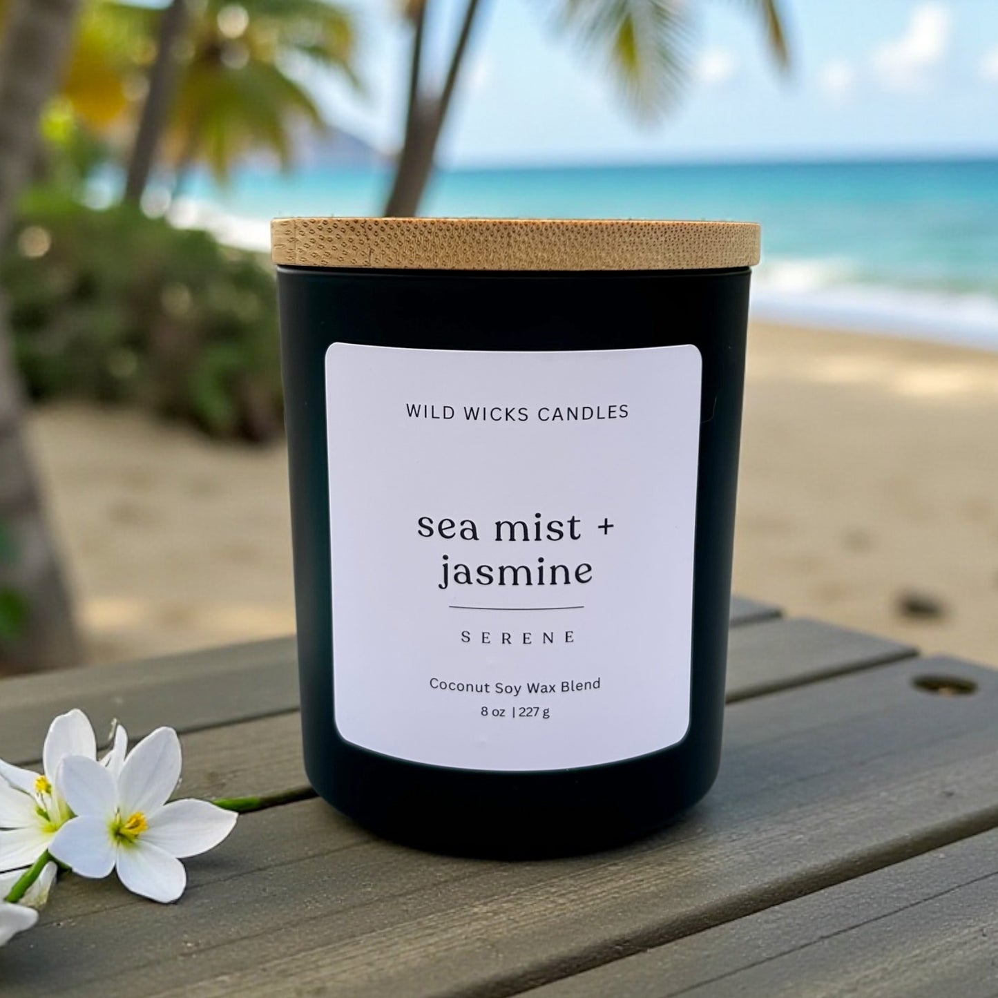 Sea Mist + Jasmine 8 oz. Candle