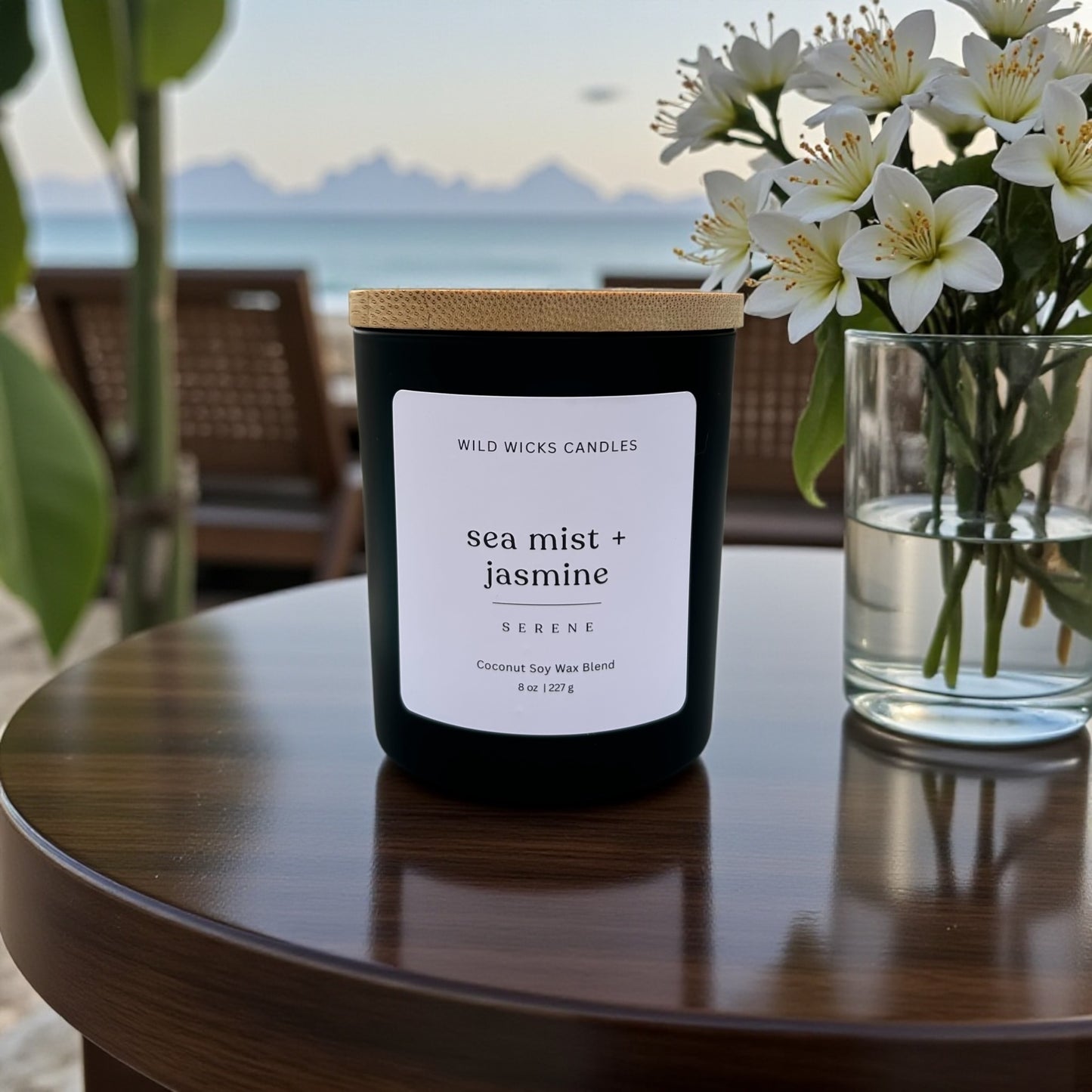 Sea Mist + Jasmine 8 oz. Candle