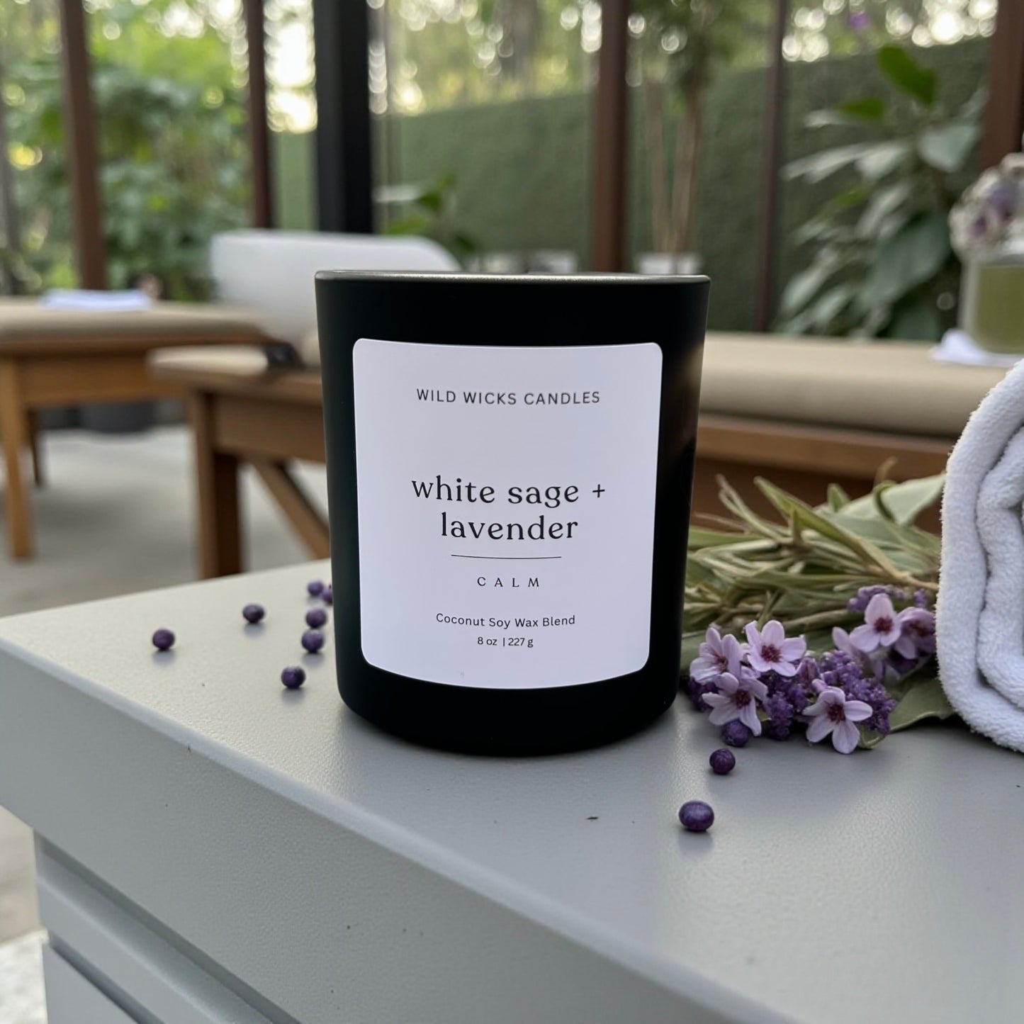 White Sage + Lavender 8 oz. Candle